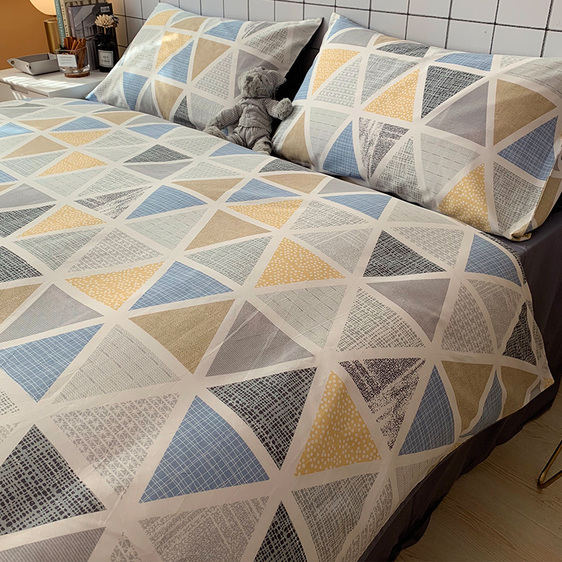 Men light and luxurious minimalist modern four sets of all cotton pure cotton extremely simple Nordic beds Three sets of light and luxurious bed linen