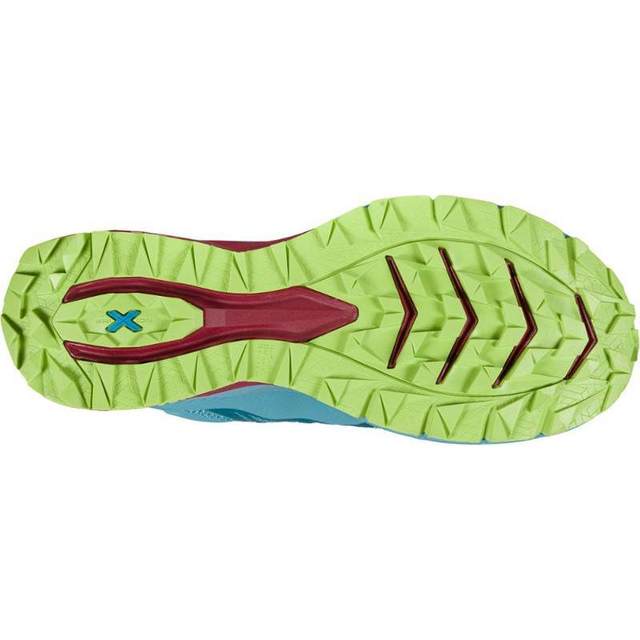 LaSportiva Karacal ເກີບແລ່ນ Trail ຂອງແມ່ຍິງສີຟ້າ cushioned ້ໍາຫນັກເບົາ breathable