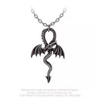 Sponsored by Alchemy Gothic British A brand official authentic Gothic flying dragon wing necklace P936