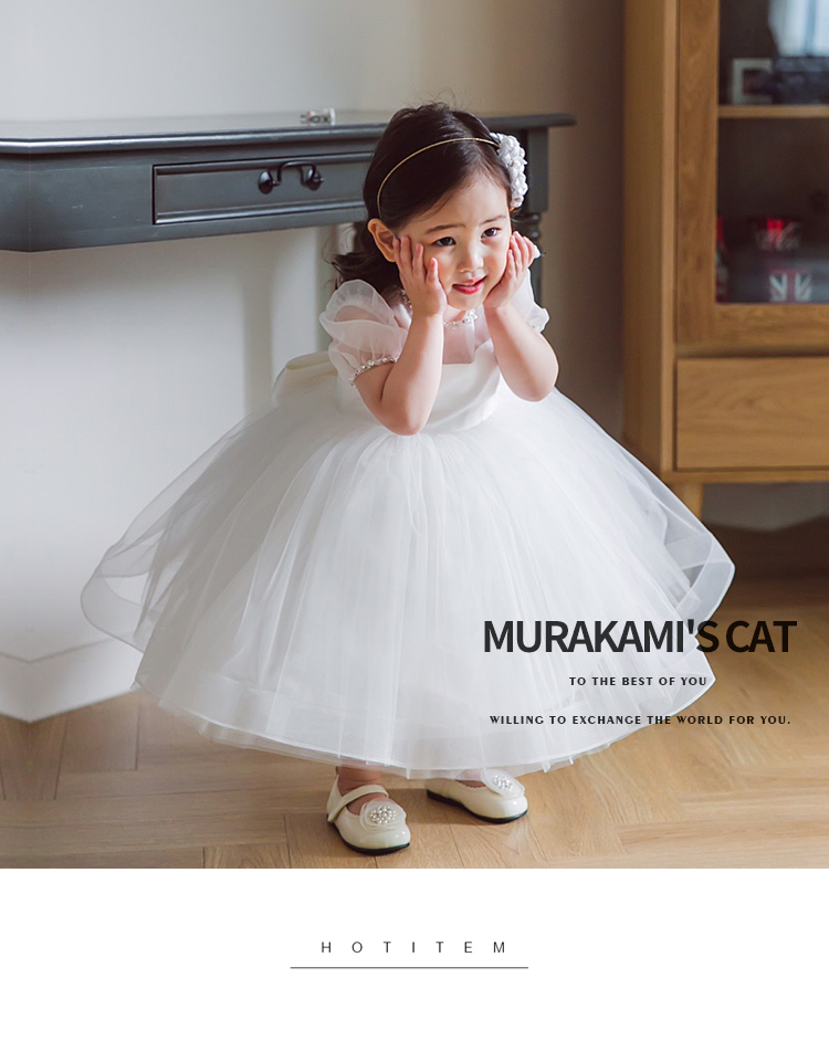 Mới cao eo phun tay áo hoa cô gái ăn mặc công chúa váy cô gái pettiskirt bánh váy trẻ em cho thấy quần áo bông phụ nữ đầm đẹp cho be gái 7 tuổi