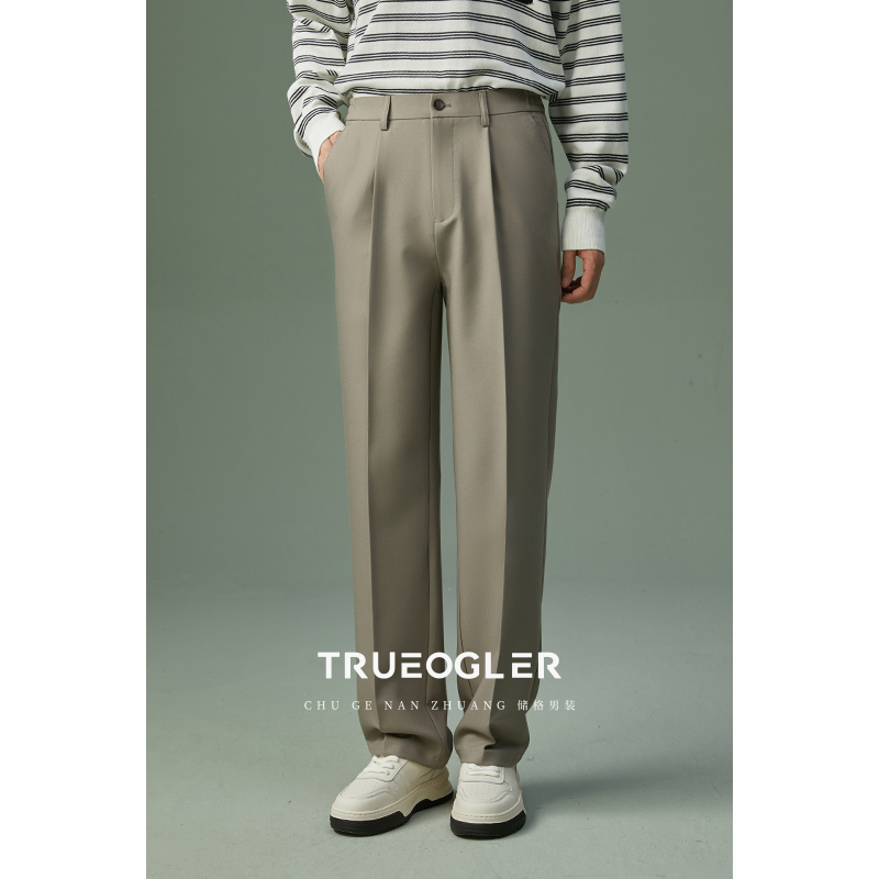 【Storage】Single-Pleat Casual Men's Suit Pants 2026 Autumn New Style Suit Pants with Drape, Wrinkle-Resistant, Straight-Leg Long Trousers 【Storage】Single-Pleat Casual Men's Suit Pants 2026 Autumn New Style Suit Pants with Drape, Wrinkle-Resistant, Straight-Leg Long Trousers
