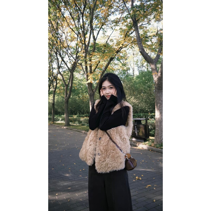 Wellpass Lamb Wool Vest for Women, Lamb Fleece, 2026 Autumn/Winter New Style, High-End Versatile Outerwear for Petite Sizes