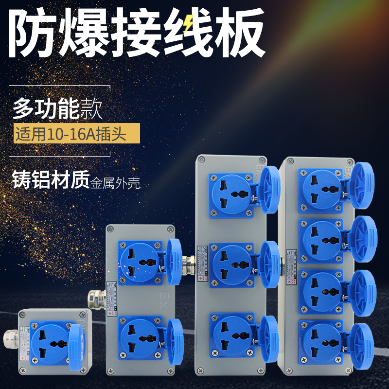 Industrial explosion-proof socket 220V10-16A multi-function three-hole American European standard Ruiyida explosion-proof fire plug row