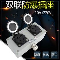  Industrial explosion-proof socket 220V surface-mounted double national standard five-hole 10A Ruiyida RYD-2 waterproof wall socket