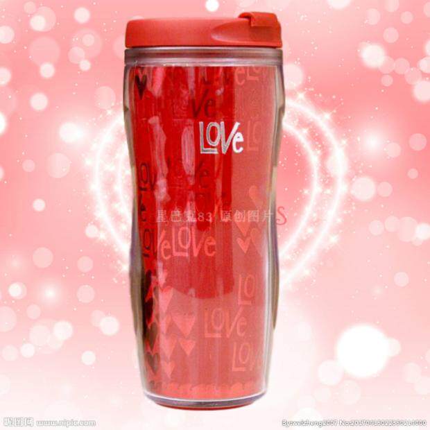 Starbucks Christmas Valentine's Day Red Caring LOVE Accompanying Cup 12 Oz Double Layer Anti Burn Classic Limited Cup