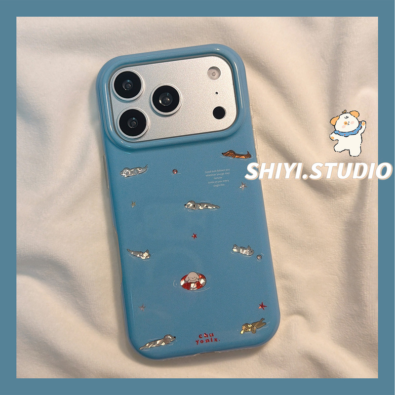 Blue Ocean Cute Swimming Puppy Lying Flat Suitable for Apple 17 Pro Max Phone Case 17 Pro New iPhone 17 Cartoon 15 Pro Female Model 16 Pm Silicone 16 Pro Niche Anti-Drop Hard Case Blue Ocean Cute Swimming Puppy Lying Flat Suitable for Apple 17 Pro Max Phone Case 17 Pro New iPhone 17 Cartoon 15 Pro Female Model 16 Pm Silicone 16 Pro Niche Anti-Drop Hard Case