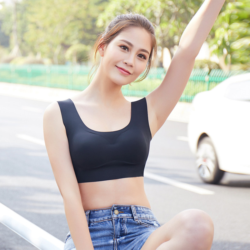 Japan Beauty Back Underwear Women Bra Coalless No Steel Ring Big Size Running Sports Vests No Marks Girl Bra Thin