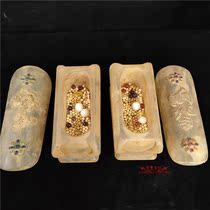 Antique unearthed promotion and fortune crystal coffin Dragon and Phoenix coffin pair of Tibetan Buddhist relic antique collection