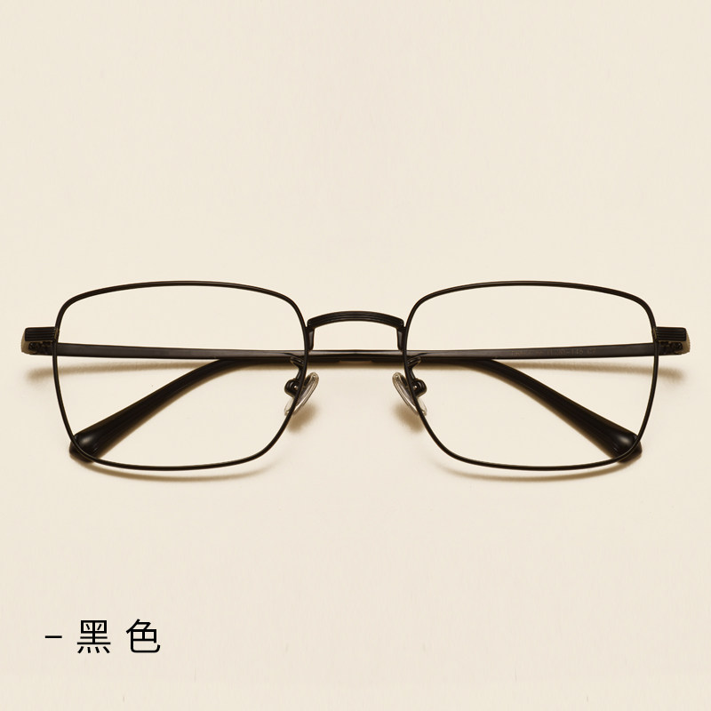 Pure titanium retro frame myopia glasses men can be equipped with a degree female net red glasses frame Korean version of the tide small face eyes