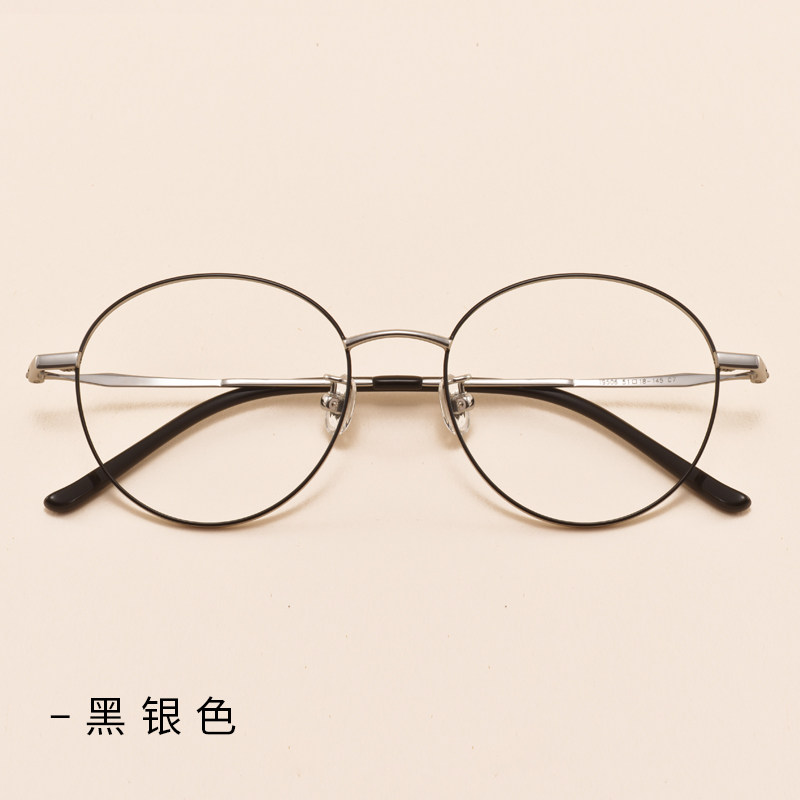 Radiation-proof coating ancient round frame Conspicuic Anti-Blue Light can be matched with a near view eye mirror Female goggles frame male tide