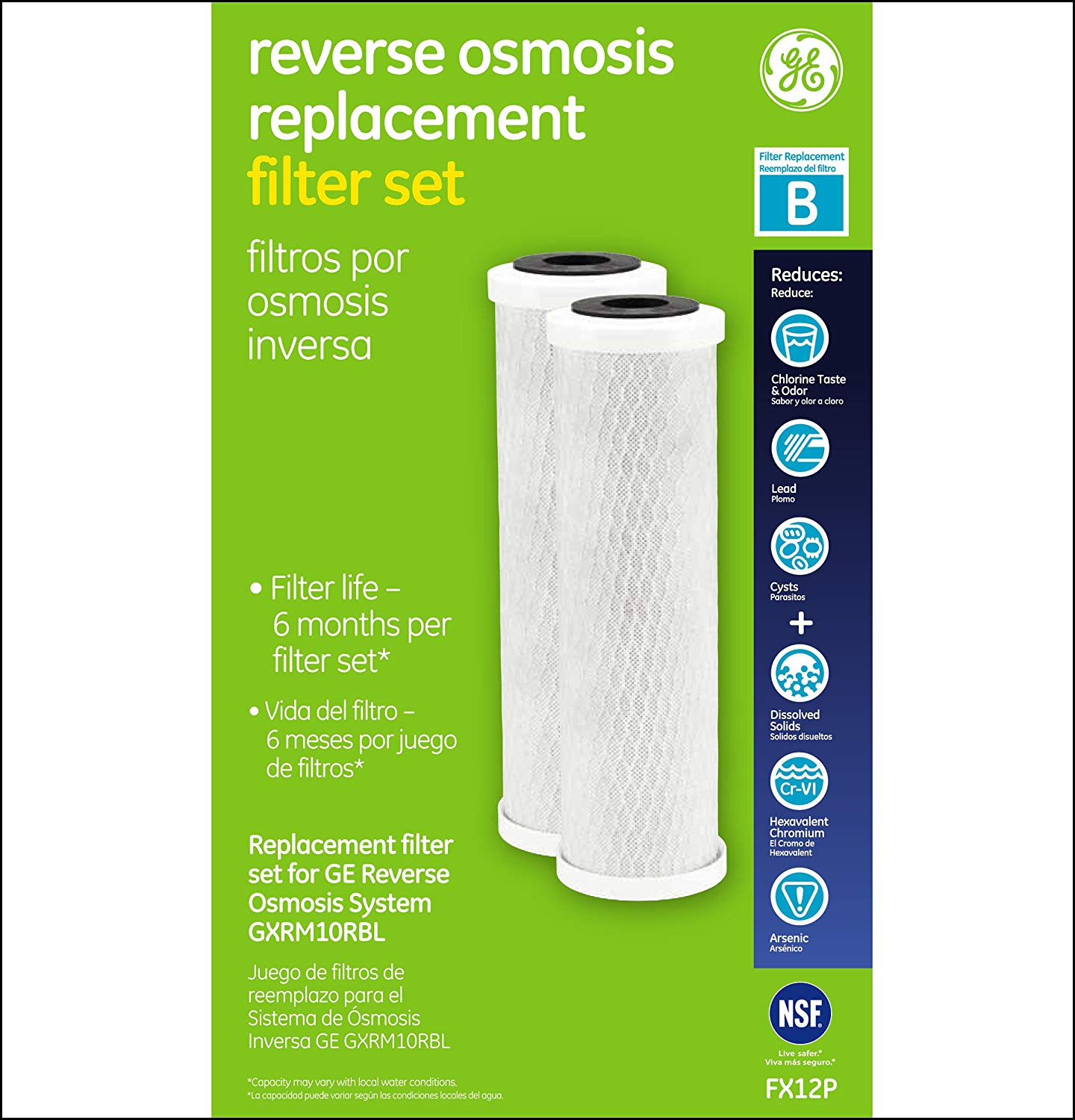 Overseas GE Tax Water Purifier GXRM10RBL Replacement of filter core GE FX12P diaphragm FX12M