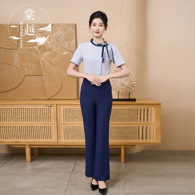 Tangyue Spring and Summer New Foot Bath Work Clothes Suit Women's Classy Massage Foot Massage Spa Health Club Short-Sleeved Work Clothes