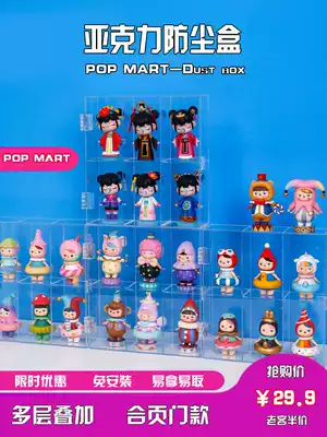 Acrylic blind box storage display box bubble Mart DIMOO Jasmine bichpenson hinge door display shelf