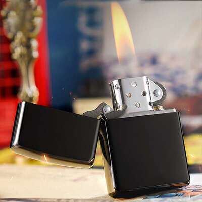 【佐罗】超薄防风纯铜刻字煤油打火机