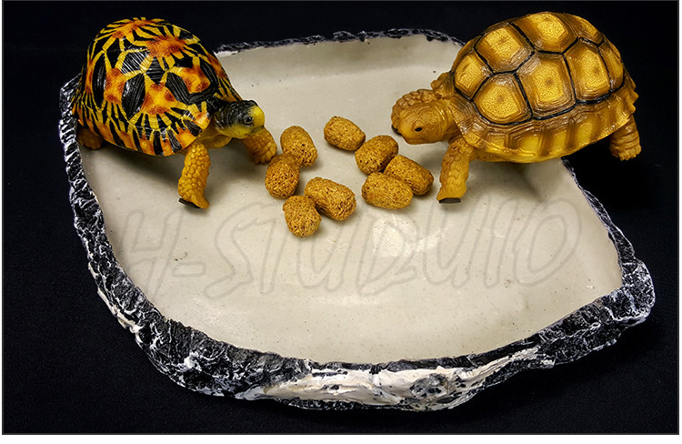 Аксессуары для рептилии 包邮 爬宠爬虫食盆水盆天然树脂合成材质 角蛙乌龟蜥蜴宠物蛇通用 H/STUDIO