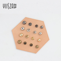 K-plated gold mushroom nails double-sided nail rivets DIY handmade leather goods Leather brass hardware leather art accessories