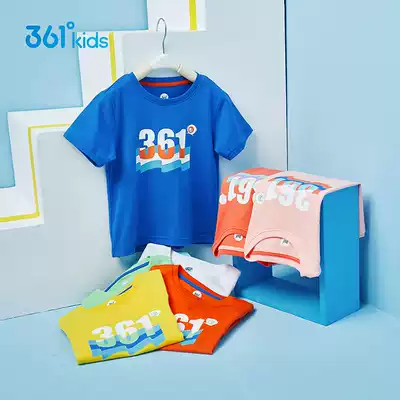 361 children's clothing boys short-sleeved t-shirt pure cotton summer 2021 new breathable children's children's fashion all-match short-sleeved