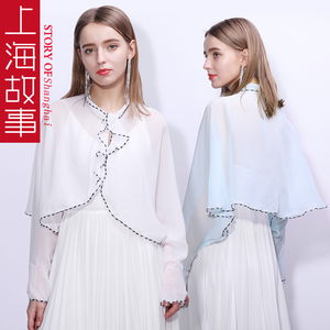 上海故事夏季防晒披肩雪纺小披风