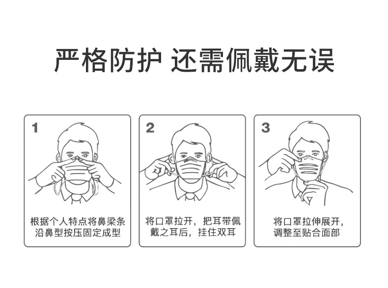 yuwell 鱼跃 医用外科 灭菌级 一次性口罩  50只装 图4
