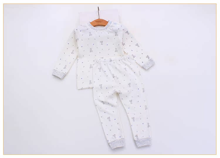 Quần áo nam và nữ trẻ em cotton vai mở quần áo quần trẻ em quần lót hai bộ quần áo trẻ em 1-3 tuổi đồ bộ mặc nhà cho bé