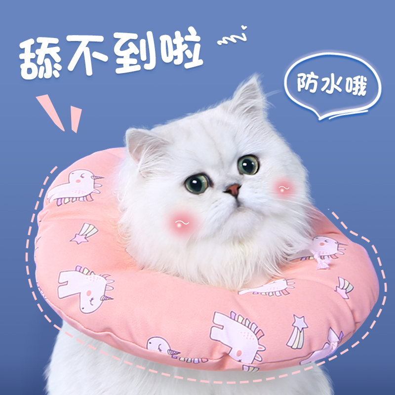Elizabeth Circle kitty headgear anti-licking waterproof pooch Shame Neckline Ilsha White Collar Pet Supplies