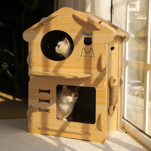 Универсальный двухэтажный ветрозащитный домик на четыре сезона, домашний питомец, кот