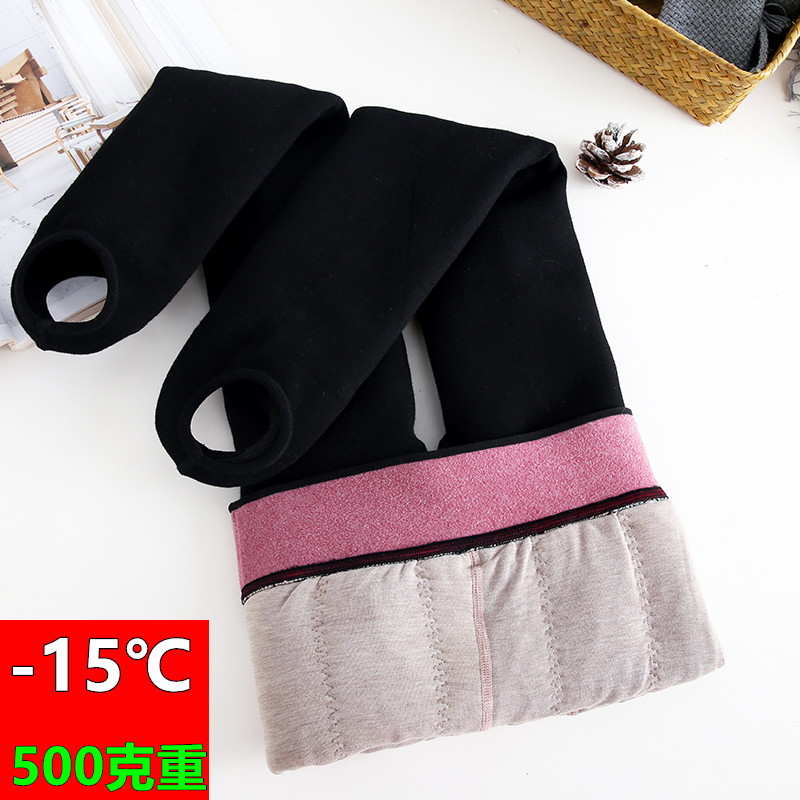 Three layers of extra thick girls plus plus thick leggings northern winter silk cotton children's warm cotton pants step foot