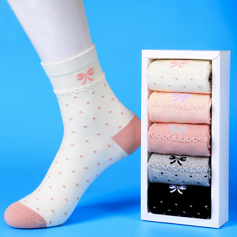 Socks Children Summer Thin Middle Cylinder Socks Lady Summer Style Stockings Stockings Stockings Adorable Day Series Women Socks DAMP socks