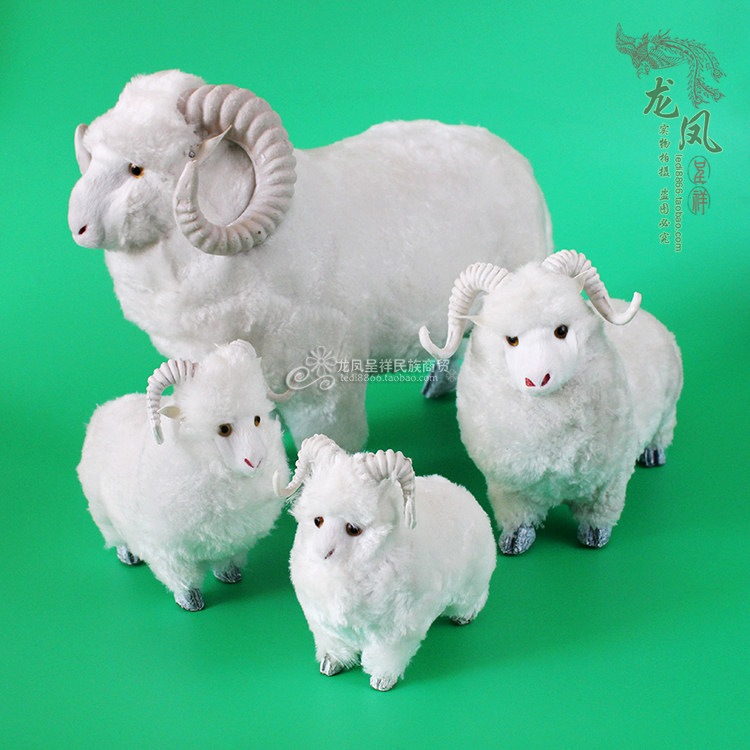 Inner Mongolia craft gift decoration simulation small sheep grassland tourist souvenirs Fur small animal model sound sheep doll
