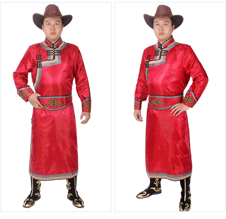 Của nam giới Dành Cho Người Lớn Mông Cổ Gown Mông Cổ Trang Phục Dài Trang Phục Quốc Gia Vũ Cuộc Sống Hàng Ngày Wedding Hàng Ngày bộ đồ dân tộc