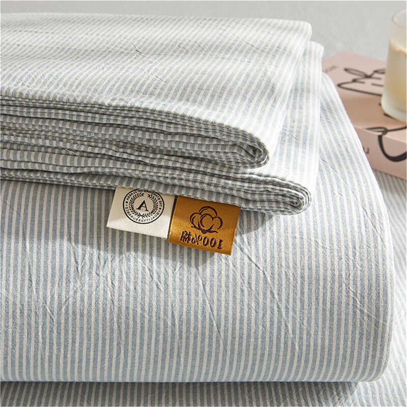 Muji Single Piece A-Grade Pure Cotton Student Dormitory All-Cotton Washed Cotton Fitted Sheet Extra High Bed Cover Mattress Cover Muji Single Piece A-Grade Pure Cotton Student Dormitory All-Cotton Washed Cotton Fitted Sheet Extra High Bed Cover Mattress Cover