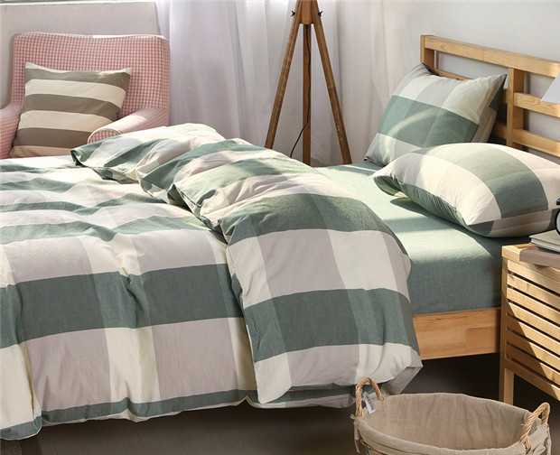 Muji bông rửa chăn gối bông duy nhất mảnh lưới đơn đôi 200x230 bông chăn 1.5 - Quilt Covers 	chăn phao 5 món