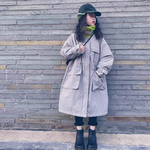 Cold bridesmaids custom men and women children clip cotton clothes autumn and winter warm thickened cotton clothes 100 hitch long style jacket parent-child