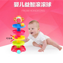 Children roll ball layers stacked musicians grab balls knock on the piano bus car block box intelligent square toys
