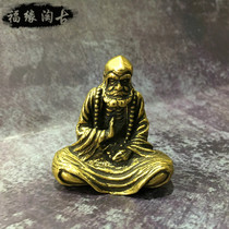 Pure Copper Damo Progenitor Buddha statue Zen Imago Bodhi Damo Bodhi old zu Town Residence Chatsucha Road Fragrant Road Retro Bronze Instrumental Pendulum