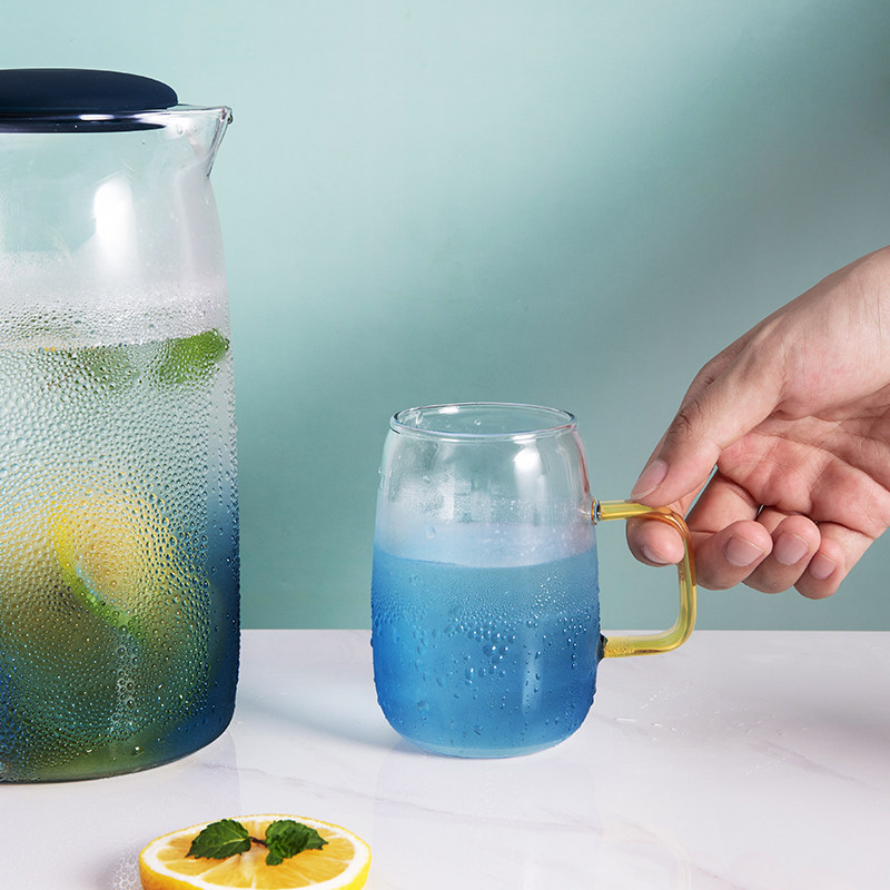 Mi Li Fengwu marble cold kettle high temperature explosion-proof glass cold kettle large capacity household water cup kettle set