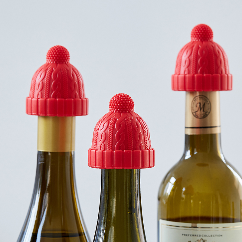 Mi Cloister Red Wine Stopper Home Creative Silicone Gel Cute Little Red Cap Sealed Wine Stopper Sparkling Wine Bottle Stopper-Taobao