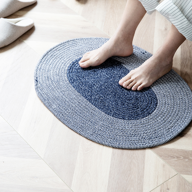 Mi Standers Nordic Ground Floor Mats Oval Door Cushion Makeup room doorway Absorbent Ground Mat anti-slip Bedroom bedside Carpet