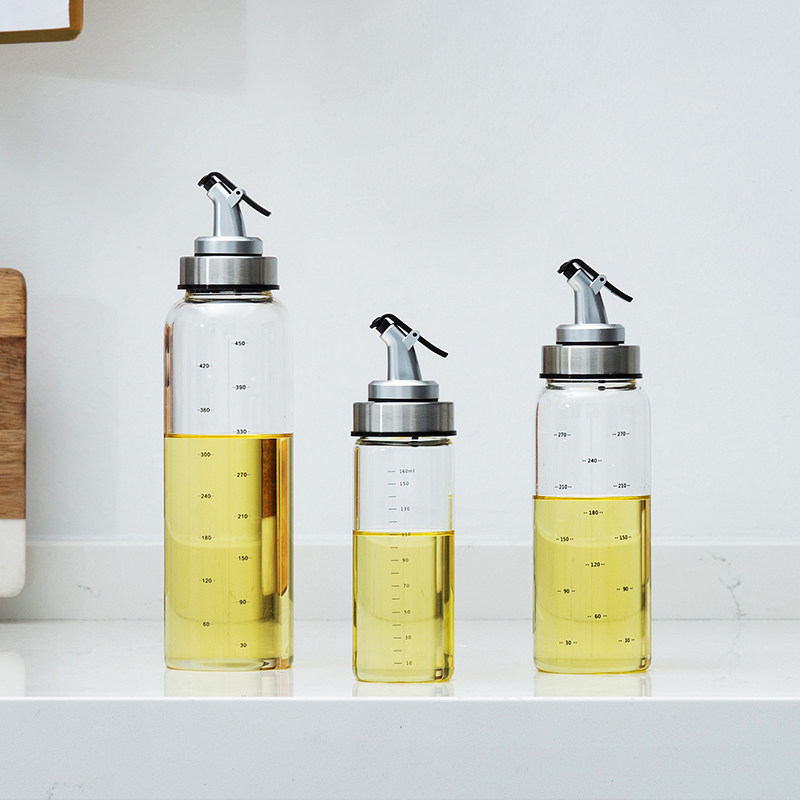Mi Li Fengwu Japanese-style glass oil pot seasoning soy sauce bottle kitchen household leak-proof oil control soy sauce vinegar bottle sesame oil bottle
