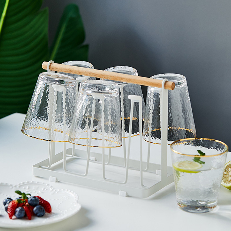 Milap Wind Hammer Textured Glass Cups Ins Wind Home Water Glasses Wine Glass 6 Only Suit Cups Creative Personality Trends