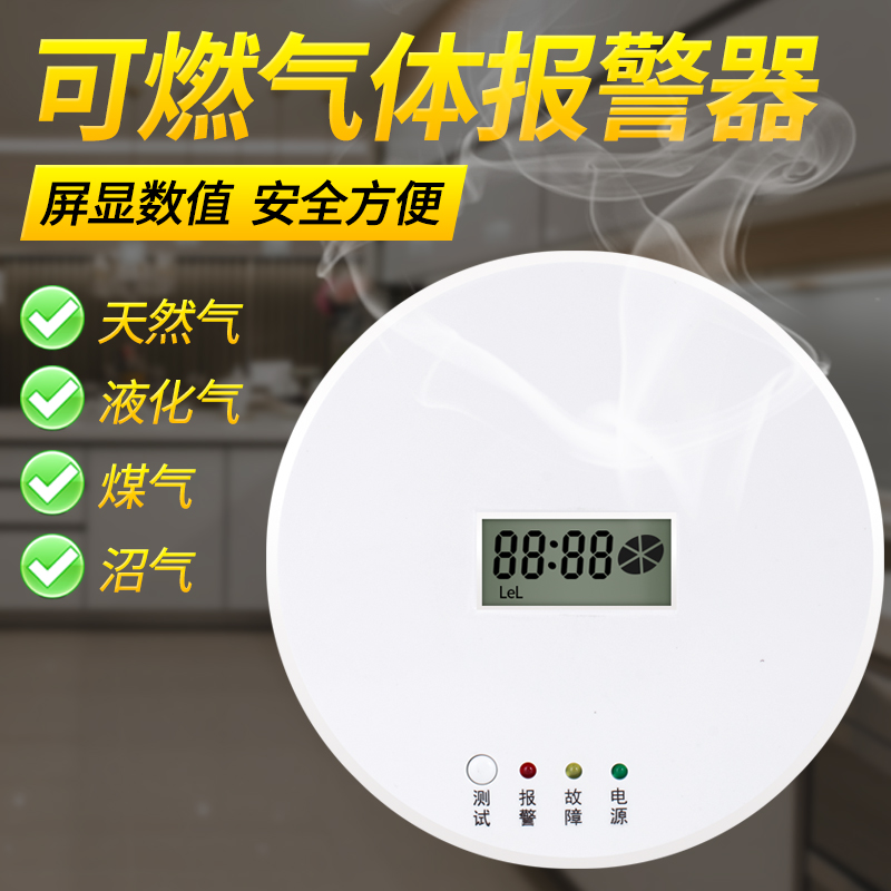 Gas detector kitchen household commercial gas liquefied gas natural gas combustible gas alarm Wall probe