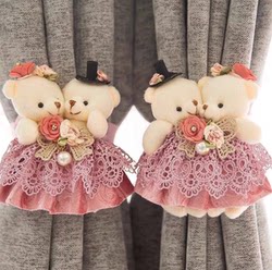 Wedding Curtain Ties, a Pair of New Wedding Curtain Fasteners, Tie Ropes, Decorations for the Wedding Room, Cute Bear Decorations, Tie Straps
