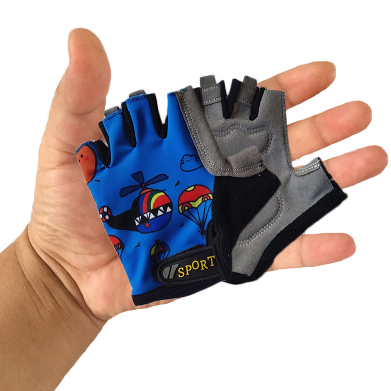 Children's gloves thin anti-slip anti-fall abrasion-proof riding balance car rock climbing breathable elastic ice silk spring summer 2 years 4 years 10