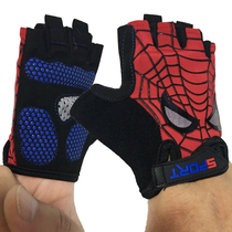 Childrens skateboard gloves roller skating horizontal bar Palm guard Spider-Man shock-absorbing non-slip breathable riding balance car color 1 year old 3 years old