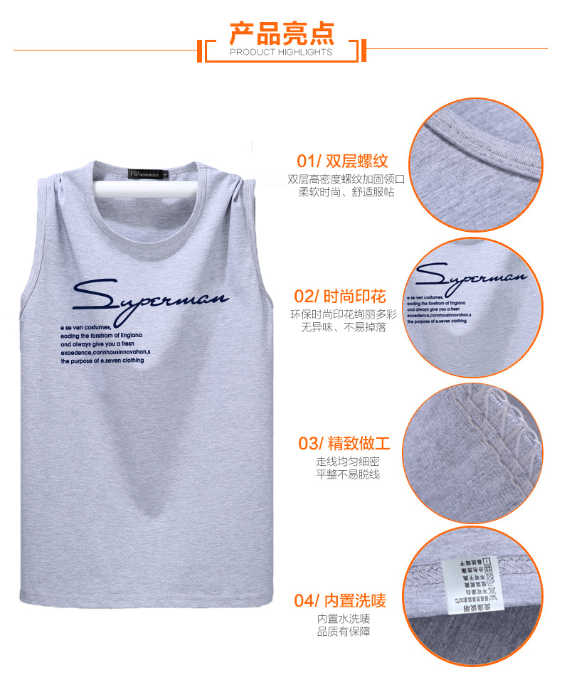 Kích thước lớn không tay áo thun nam mùa hè mỏng phần vest lỏng cotton nam thể thao co giãn thoáng khí vest vai chất béo - Áo vest cotton áo ba lổ
