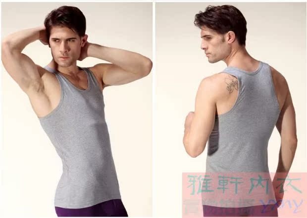 2 mảnh vest nam sọc cotton thoáng khí mùa hè bó sát đáy túi hoang dã sinh viên áo lót nam ba lỗ