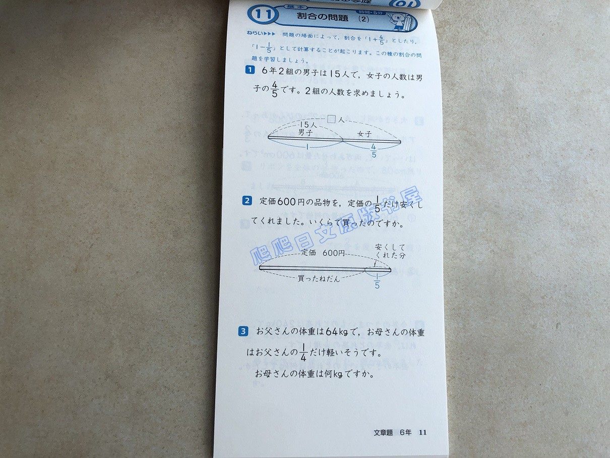 現貨日文原版５分間トレーニング文章題小學６年級數學應用題 露天拍賣