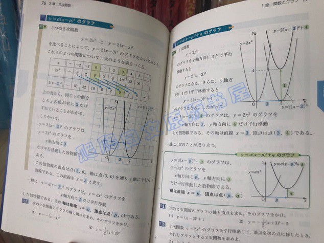 全款日文原版日本學校現正使用課本高中數學課本3冊全