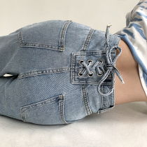 Spice Girl Straight Jeans Female Fat Sister Size Women Autumn New 2021 Loose High Waist Leg Thin Tide