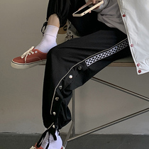 Fat sister plus size jeans Autumn New 2020 Womens loose high waist straight wide leg pants show thin tide